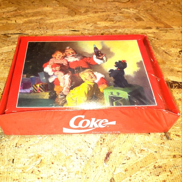 VINTAGE Classic COKE Christmas Cards - Picture 1 of 2